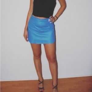 Blue Mini Skirt